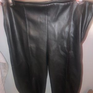 ZARA black leather pants